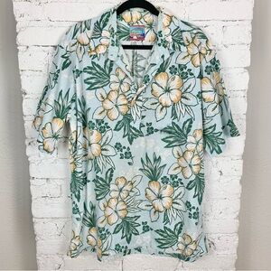 Reyn Spooner Joe Kealoha Floral Tropical Hibiscus Pullover Hawaiian Shirt XL